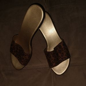 Animal print sandals